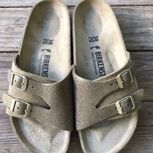Birkenstock Vaduz Exquisite Suede Khaki 38